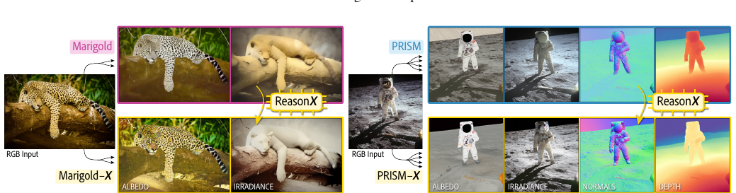 ReasonX: MLLM-Guided Intrinsic Image Decomposition motivation figure